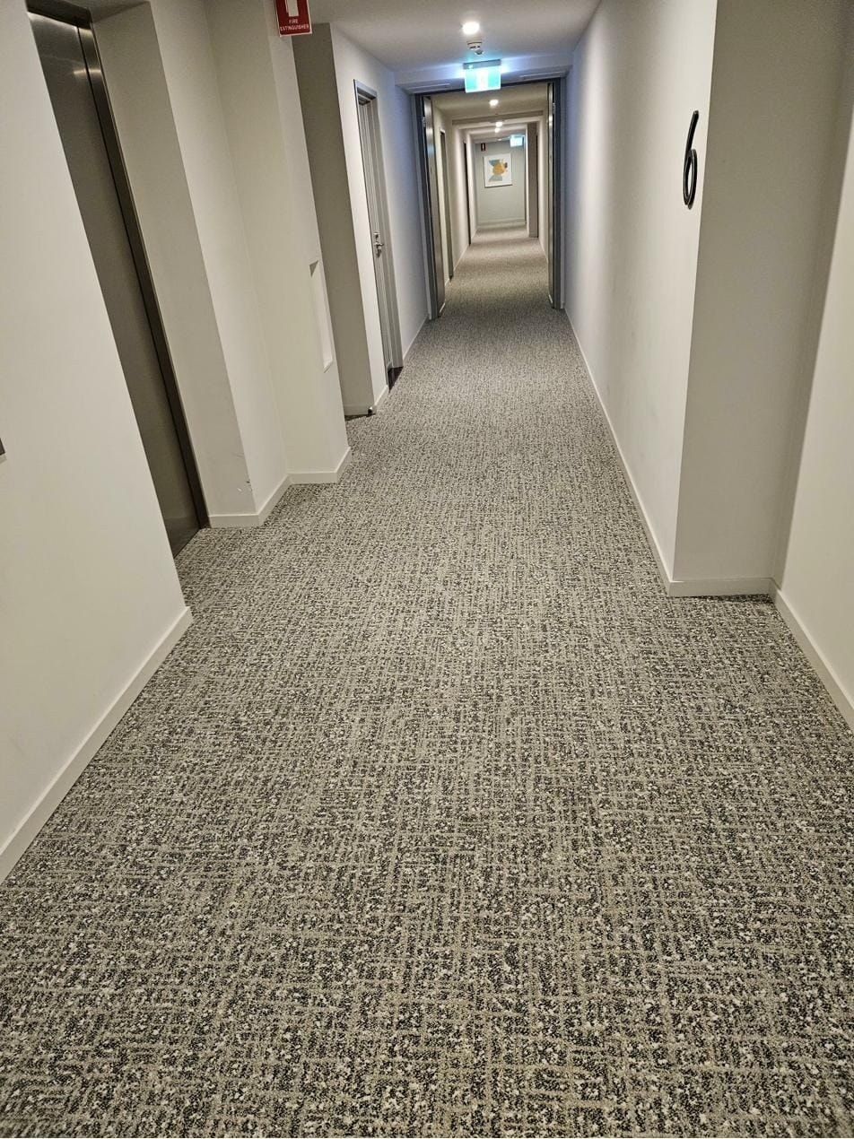 Commercial carpet after cleaning