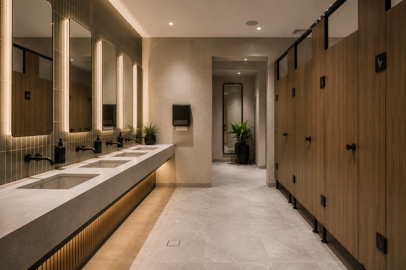 Premium public restroom