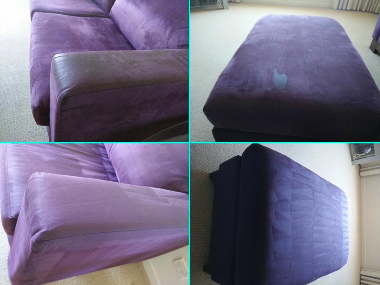 Residential fabric upholstery cleaning result